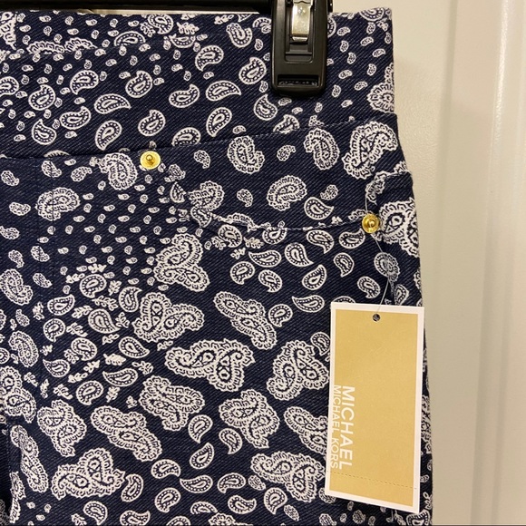 Michael Kors Pants - Michael Kors Navy/White Printed Pants